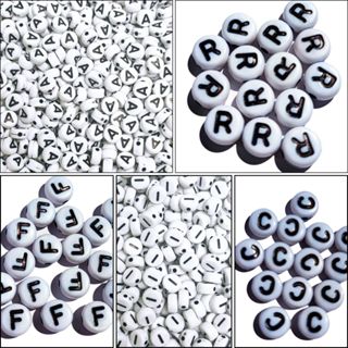 25 ou 100 Miçangas de Letras Alfabeto Consoantes e Vogais Separadas a sua escolha em Oferta na Shopee