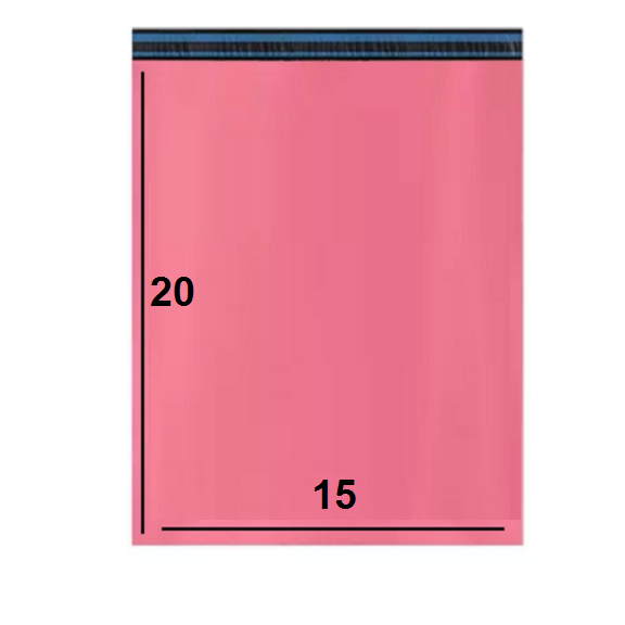 Saco Plástico Lacre Correios Sedex 15x20 Rosa Bebê 1000 Uni