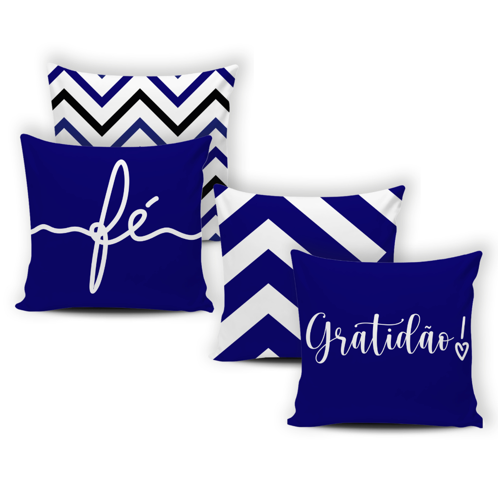 Kit 04 Capas de Almofada Decorativas Modernas Luxo - 065 em Oferta na Shopee