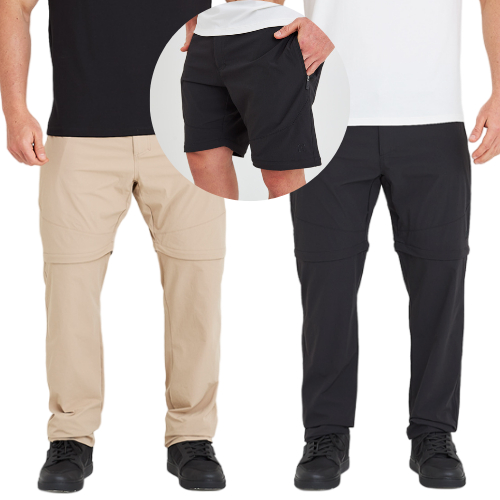 Calça Conversível Invictus Commuter Vira Bermuda Preta ou Caqui