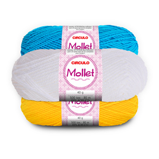 Lã mollet 40g - Círculo (unitário) em Oferta na Shopee