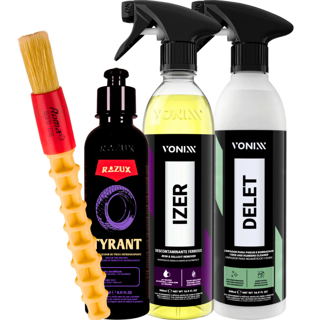 Tyrant Revitalizador Pneus Antiderrapante Izer Descontaminante Delet Limpa Pneu Pincel - Spare Parts and Accessories for Vehicles