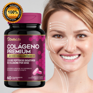 Colágeno Premium Original Daily Rejuvenescedor 60 Cáps Mastigável em Oferta na Shopee