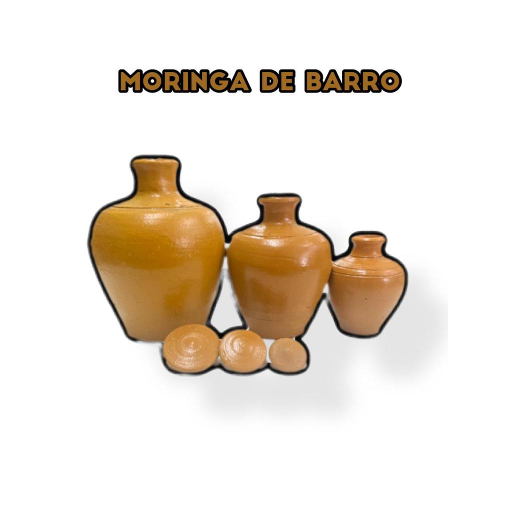 Moringa De Barro Mesa Artesanal Argila Cerâmica 'Envernizado
