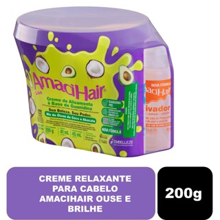 Creme Relaxante para Cabelo Amacihair Ouse e Brilhe com 200g em Oferta na Shopee