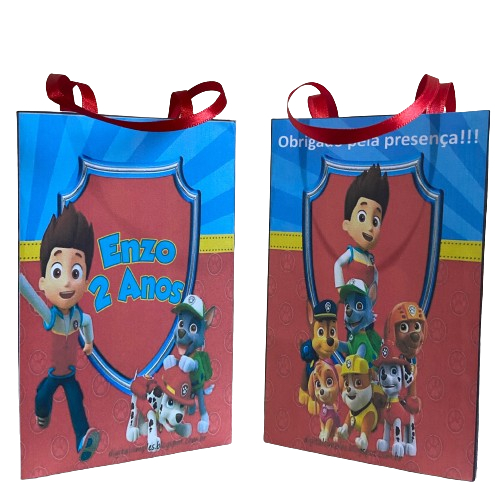 Sacolinha personalizada Patrulha canina 15 unidades