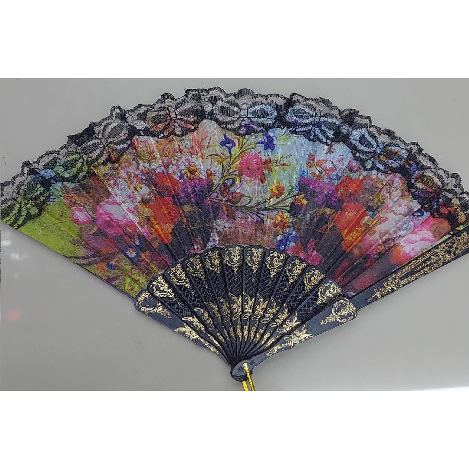 Leque Florido Com Renda 1 Unidade