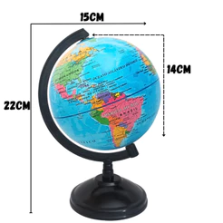 Globo Terrestre Giratório De Mesa Mapa Mundi Em Português 22cm