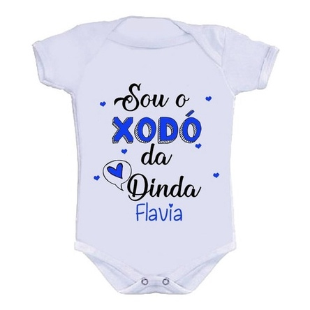 Body Roupa Bebê Personalizado Divertido Sou O Xodó Da Dinda Infantil