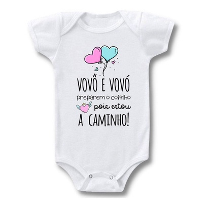 Body Vovô e Vovó Preparem O Colinho Pois Estou A Caminho Frases Anunciar Gravidez
