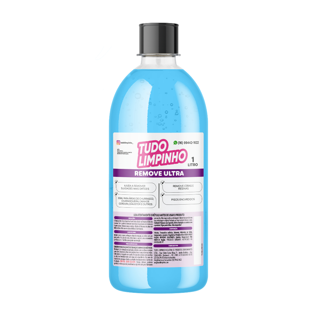 REMOVE ULTRA REMOVEDOR DESINCRUSTANTE PISOS 1 LITRO TUDO LIMPINHO em Oferta na Shopee