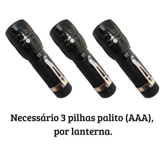 Lanterna de acampamento com zoom ajustável de led, lanterna portátil holofote luz led zakca