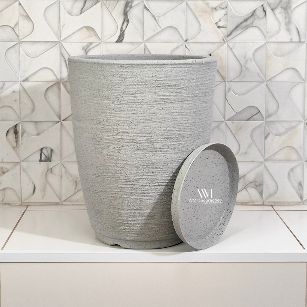 Vaso Polietileno Bojo Cone Jardim Coluna Planta Flor Casa (38x31) Luxo Decor em Oferta na Shopee