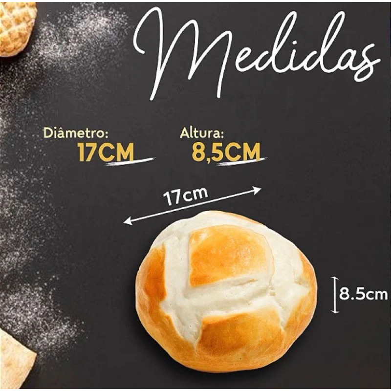 pão artificial italiano redondo m em Oferta na Shopee