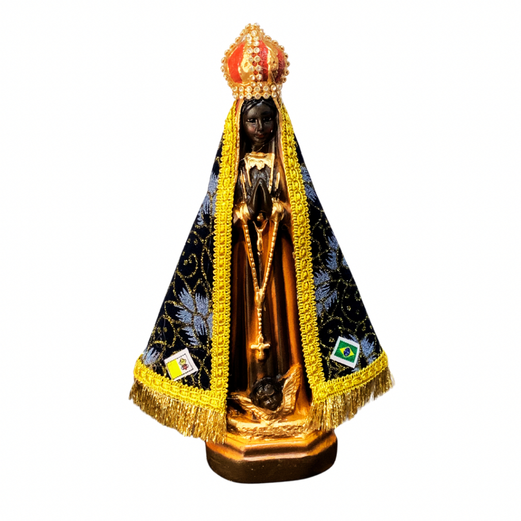 Imagem Nossa Senhora Aparecida 20 Cm Manto Com Brilho