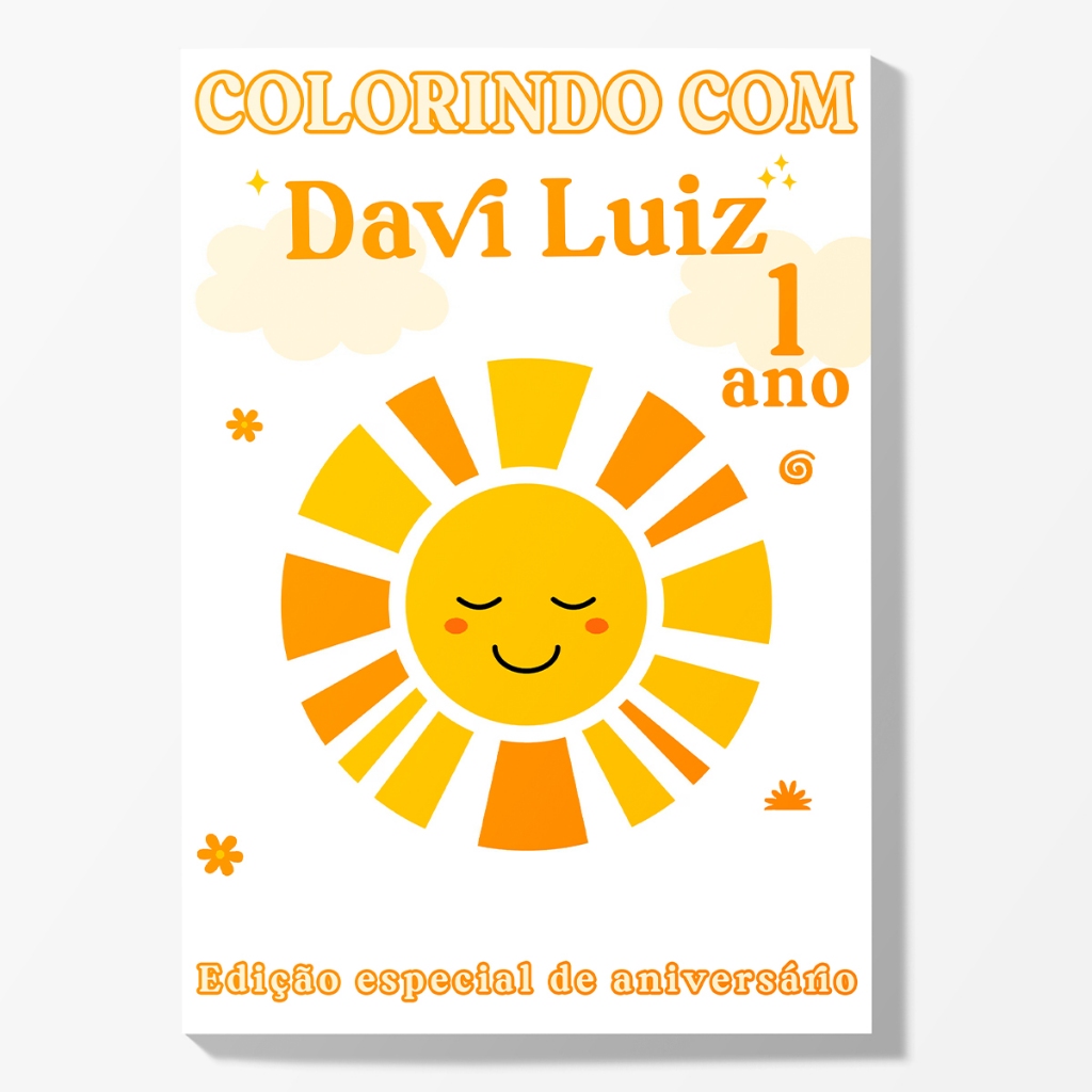 Kit 10 Revista de colorir Primeira Volta Ao Sol | Livro de colorir lembrancinha infantil | Desenvolvemos qualquer tema