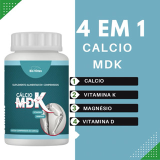 MDK Cálcio - 120 Comprimidos - Suplemento alimentar - Bio Vittas em Oferta na Shopee
