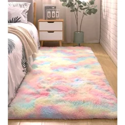 Tapete Passadeira Felpudo Peludo 1,30 X 0,50 m Sala Beira De Cama Corredor