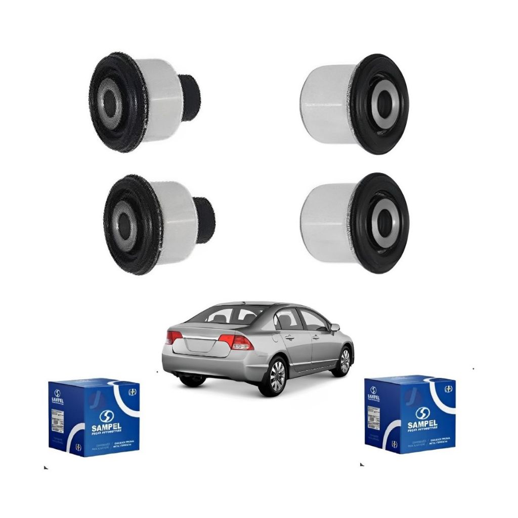 Kit Jogo 04 Buchas Manga Eixo Traseira New Civic 2007 A 2011