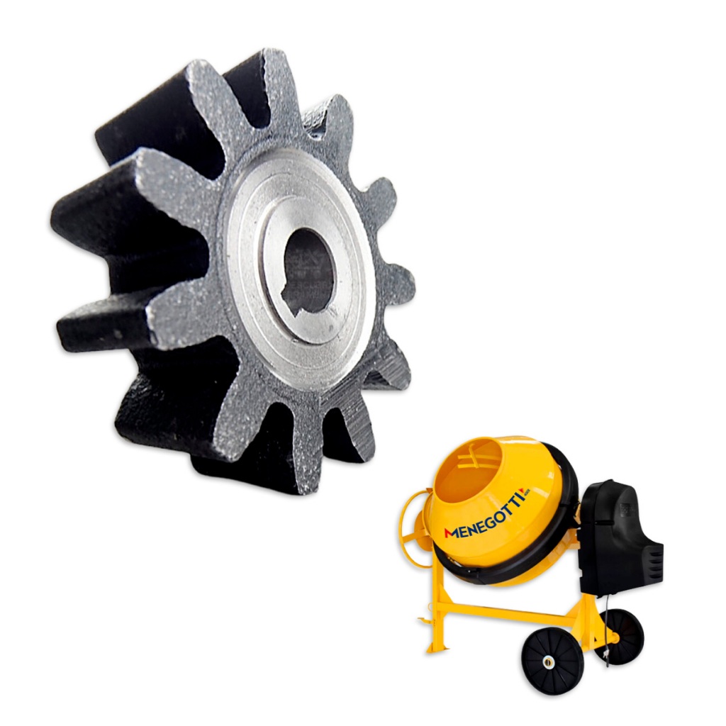 Pinhão Z-11 400L Prime Original Componente De Engrenagem Para Betoneira Menegotti Usinado Cor Neutra