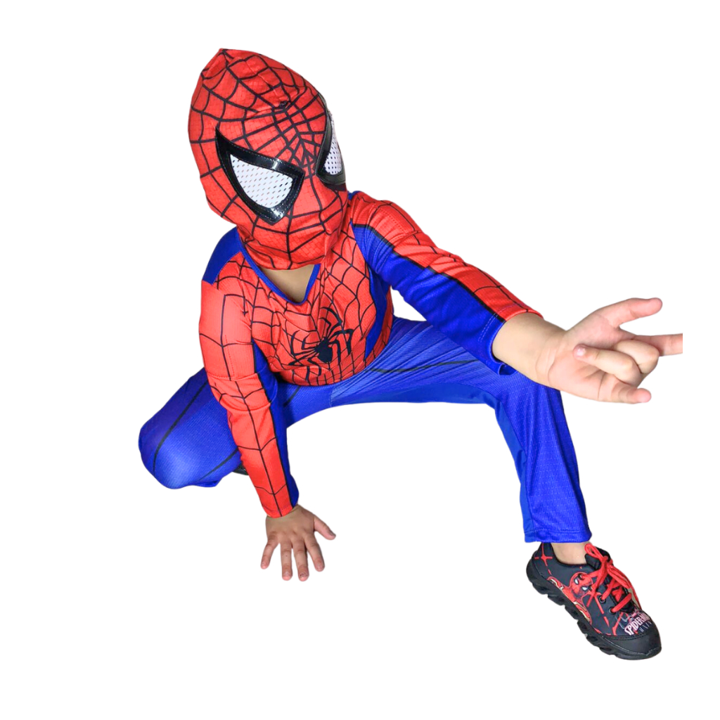 Fantasia Infantil Homem Aranha Pano em Oferta na Shopee
