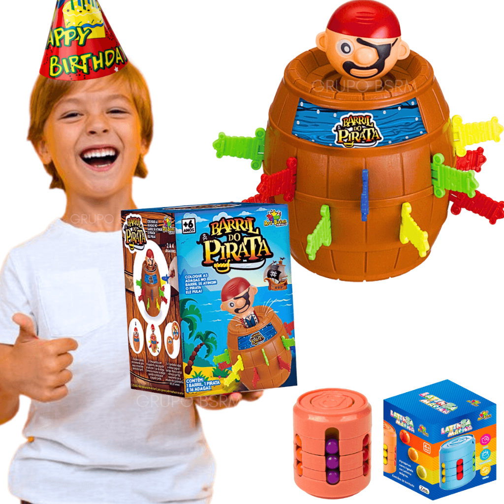 Jogos pedagógicos infantil educativos Jogo de tabuleiro Barril Pula Pirata Art Brink presente menino menina brinquedo criança 5 anos + Fidget Toy Hand Spinner Brinquedo Anti Stress Cilindro Mágico 2 em 1