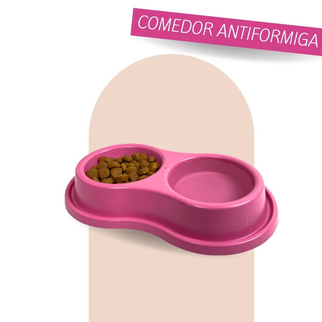 Comedouro Duplo Anti Formiga 250ml Para Gatos Cachorros Coelhos em Oferta na Shopee