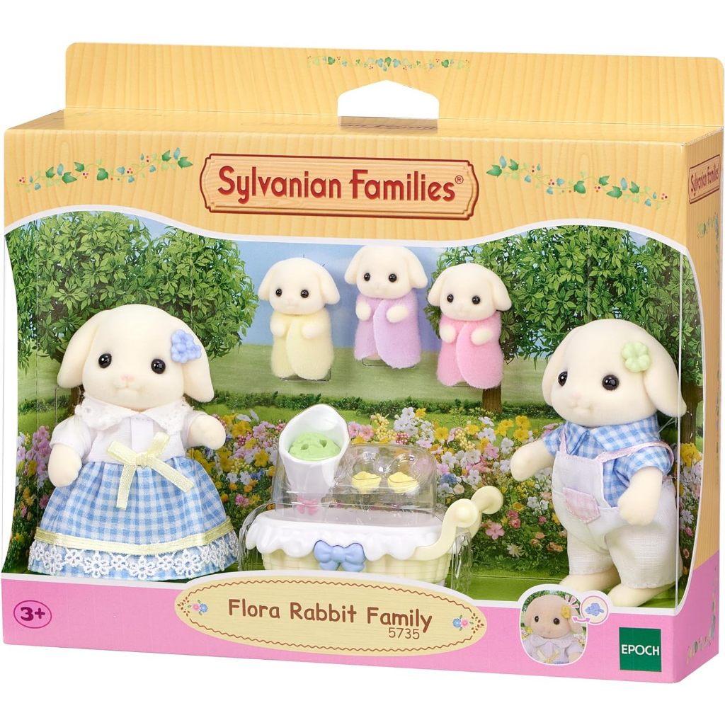 Sylvanian Families Família dos Coelhos Floral - Epoch em Oferta na Shopee