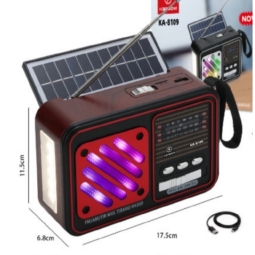 RádioAM -FM Portátil Kapbom Ka- Carregamento Por Placa KA-8109 em Oferta na Shopee