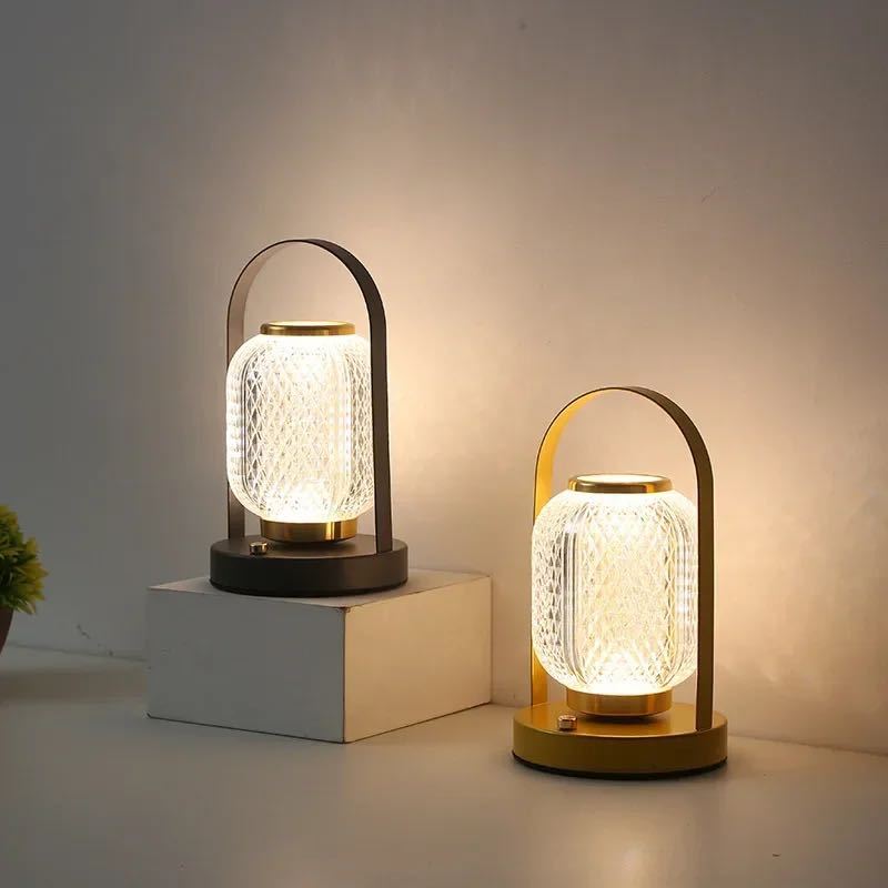 Lâmpada de Mesa LED Criativa | Alça de Metal | Iluminação Decorativa para Quarto Escritóri...
