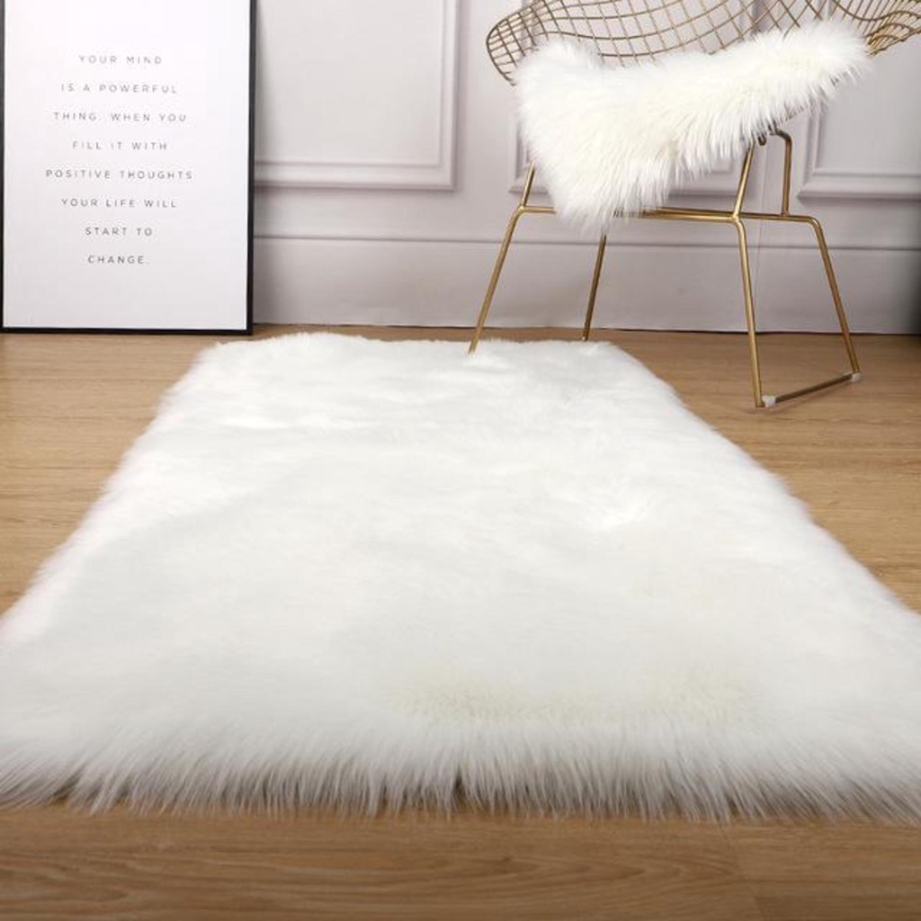 Manta Pelo Alto P/ Cadeira Xale Pelego Sofá Puff 80x50cm
