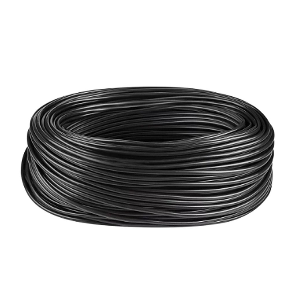 Espaguete Tubo Isolamento Liso 4mm - 100 Metros - Pvc Preto