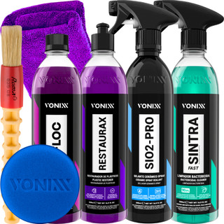 Kit Shampoo V-Floc SiO2 Cera para Pintura Fosca Sintra Fast Restaurax Vonixx em Oferta na Shopee
