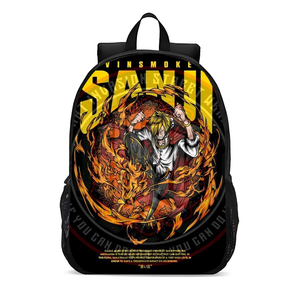 Mochila escolar infantil sanji luta poder anime promoção