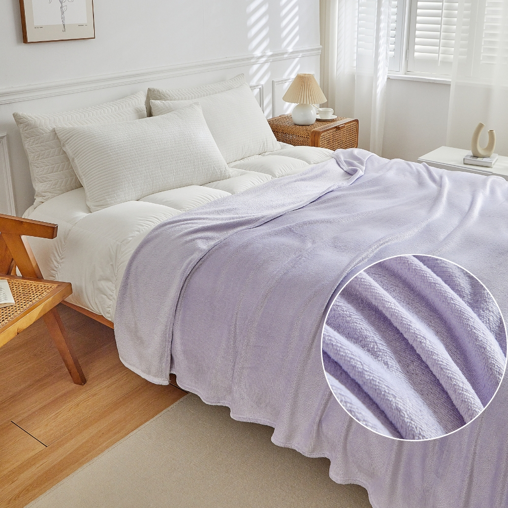 Manta Microfibra Lisa Casal Soft Macia Lilás em Oferta na Shopee