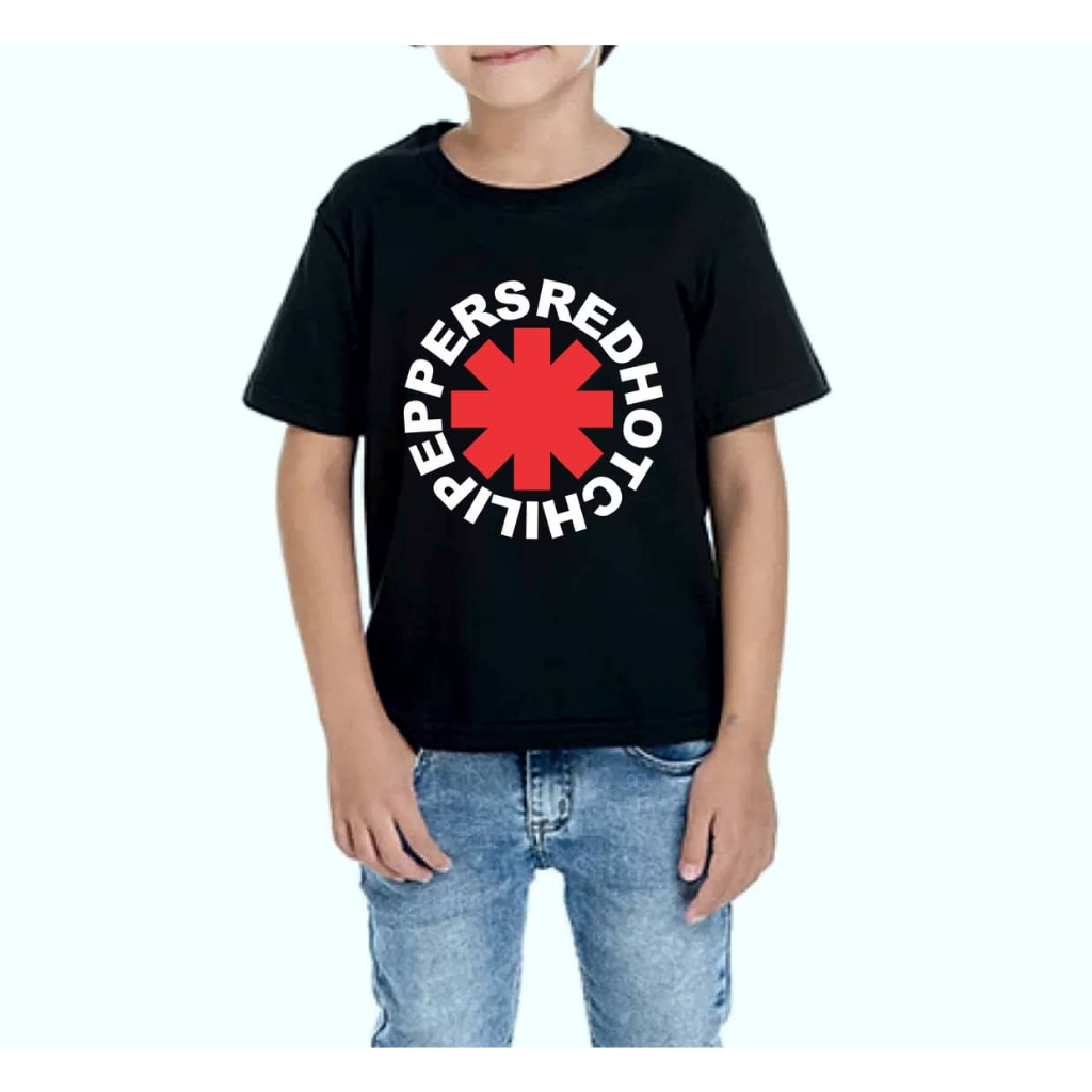 Camisetas Infantis Crianças a Adolescentes - Bandas Rock - Red Hot Chili Peppers