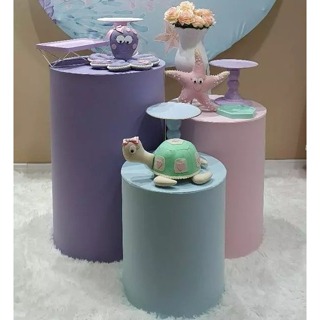 trio de capas mesas cilindros veste facil com elastico rosa bb, azul bb, lilás candy em Oferta na Shopee