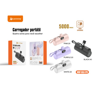 Peining Mini Portátil Carregador Móvel Power Bank 5000mah WUP-953TPC em Oferta na Shopee