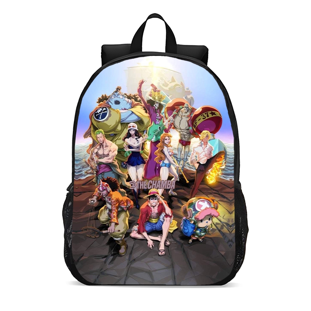 Mochila escolar juvenil infantil anime chapéu de palha one piece aventura Tripulação unida promoção