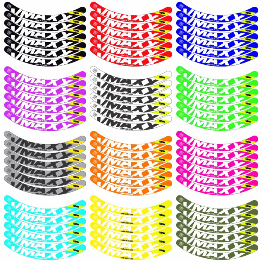 Cartelas Adesivo Vmaxx 2023 Disco e Vbrake 12 Unidades Roda Bike Ciclismo Aro 26 29