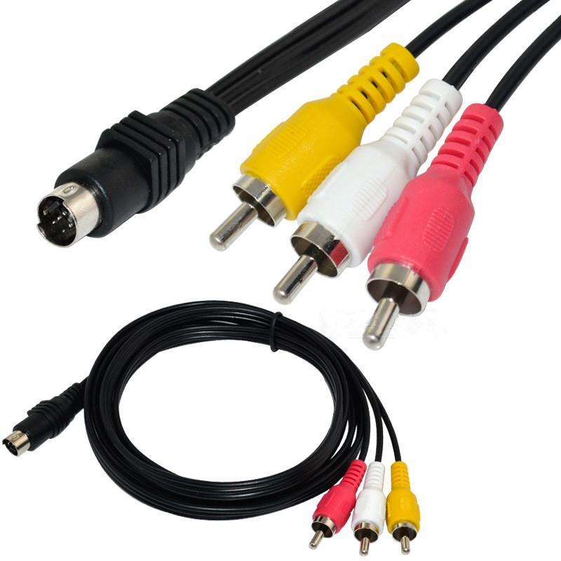 KIT 10 Cabo Audio Video S-video Mini Din Rca 10 Pinos