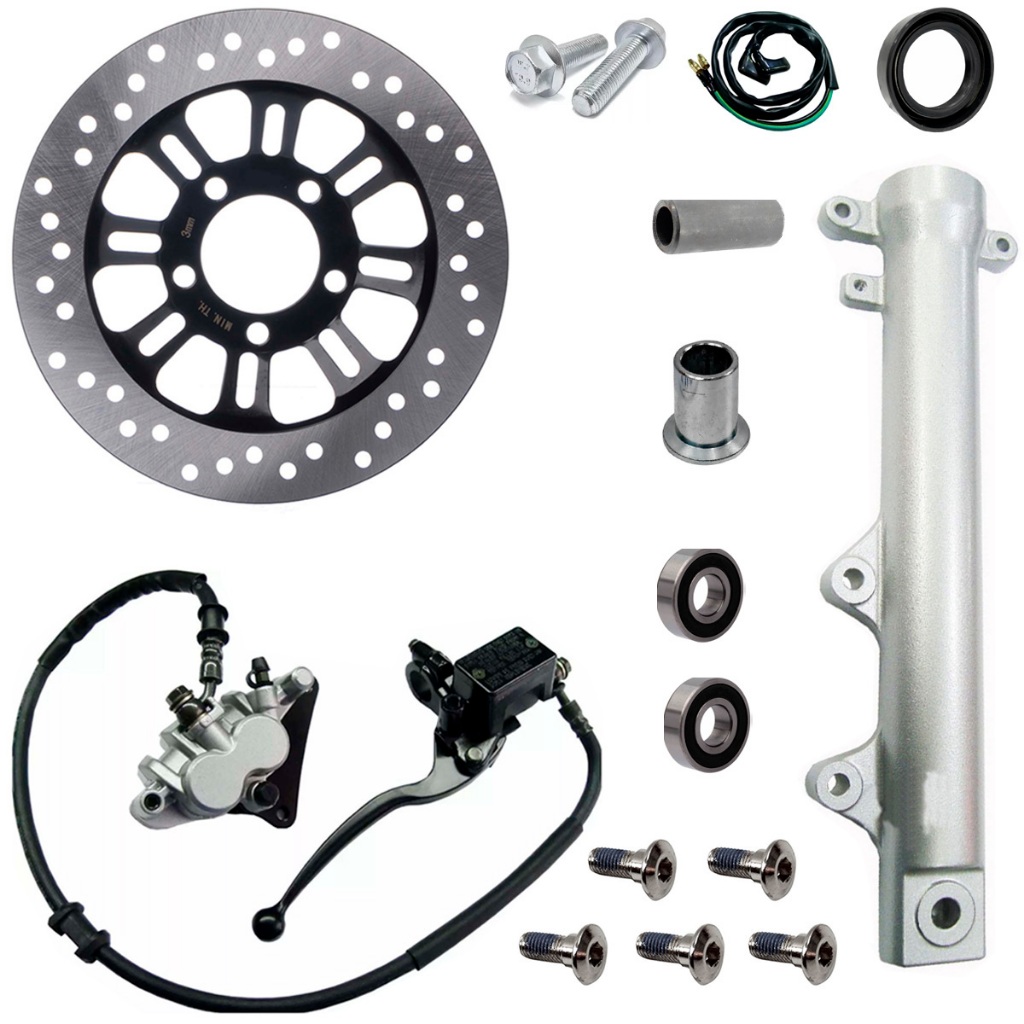 Kit Sistema Freio A Disco Cg Titan Fan Start 150 160 2014 A 2024 Instalar Em Roda Liga Leve Com Canela Original Honda Sem Cubo Raio Stilo