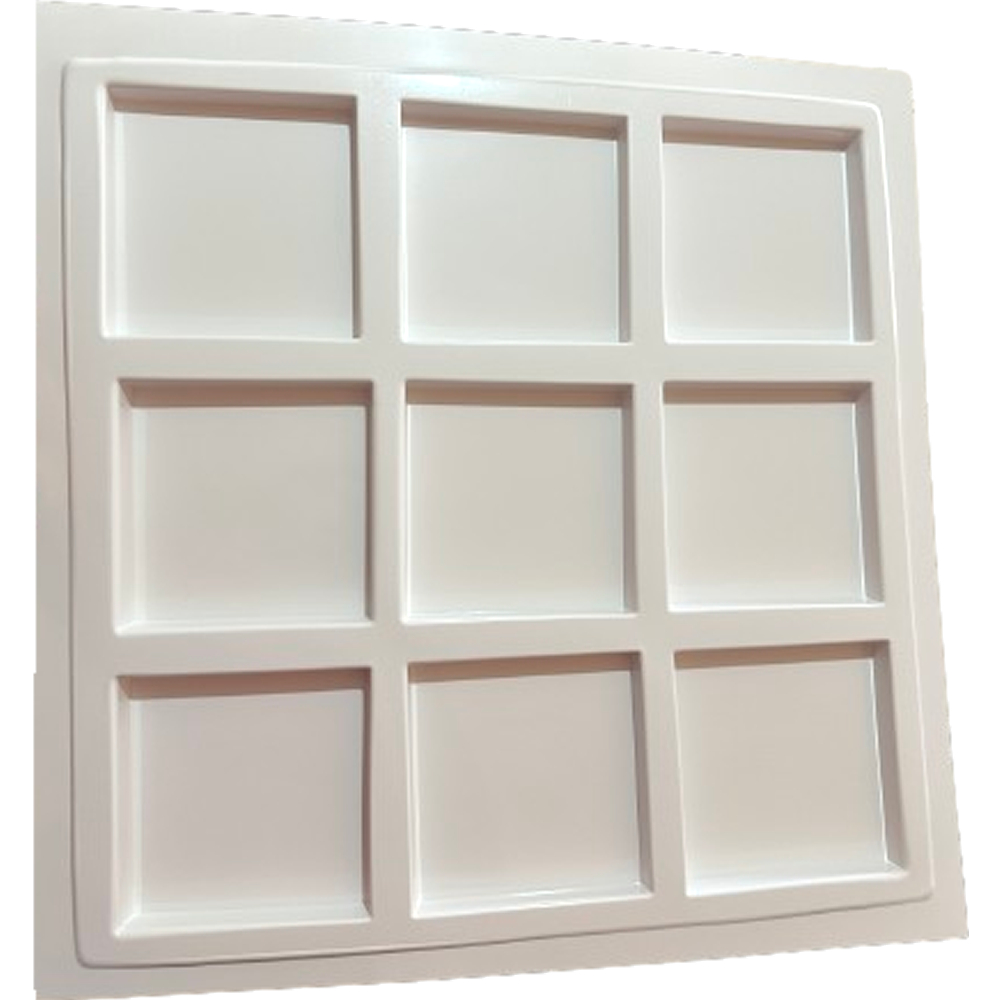 Forma 3d Molde Para Fazer Piso Bloco Calçada Liso Quadrado 15x15cm Forma para concreto/cimento 711