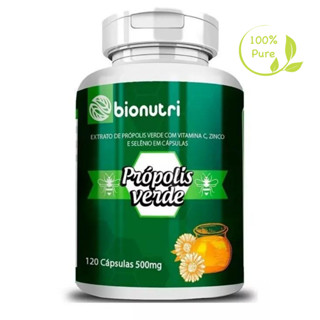 Extrato de Propolis Verde Vitamina C Selenio Zinco 500mg 120 Cápsulas