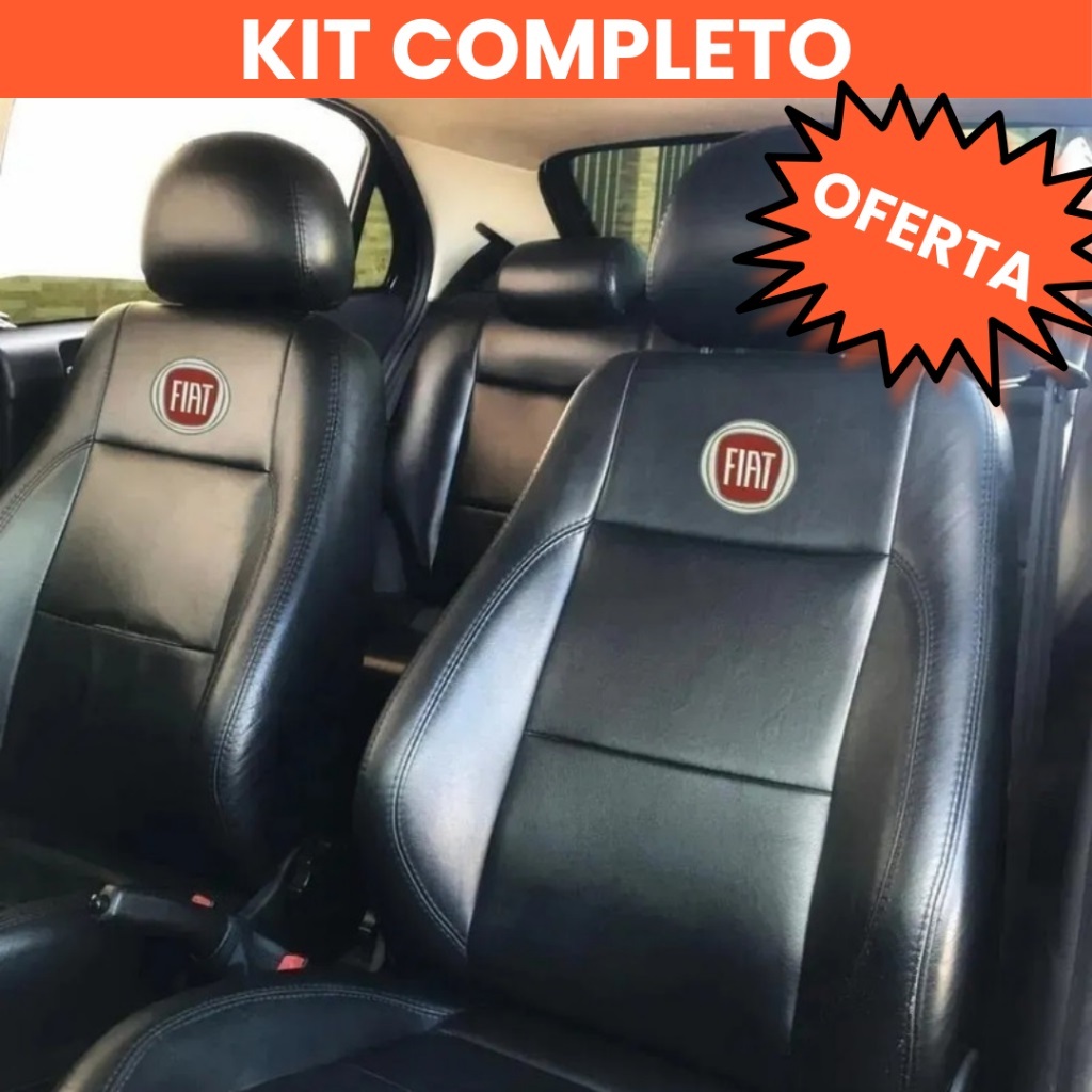 Capa Banco Automotivo Couro Para Todos os Modelos Fiat Palio Uno Siena Idea Argo Cronos Tipo Strada Fiorino Grand Siena