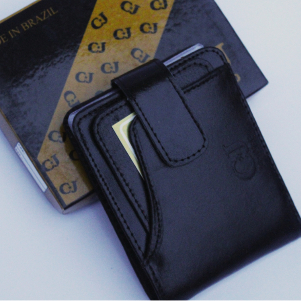 Carteira Masculina Couro 100%  legitimo  Premium Porta Cartões  Com Fecho Completo