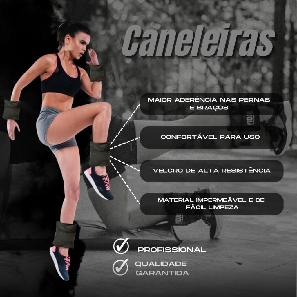 Kit Treino Halter 3kg + Caneleira 3kg + Kit Theraband