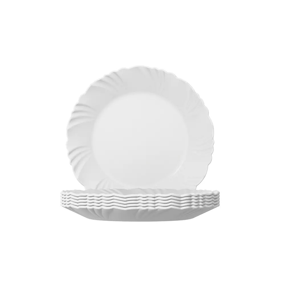 Jogo de Pratos Rasos Pétala 25,5cm 6 Peças Opaline Nadir LSP