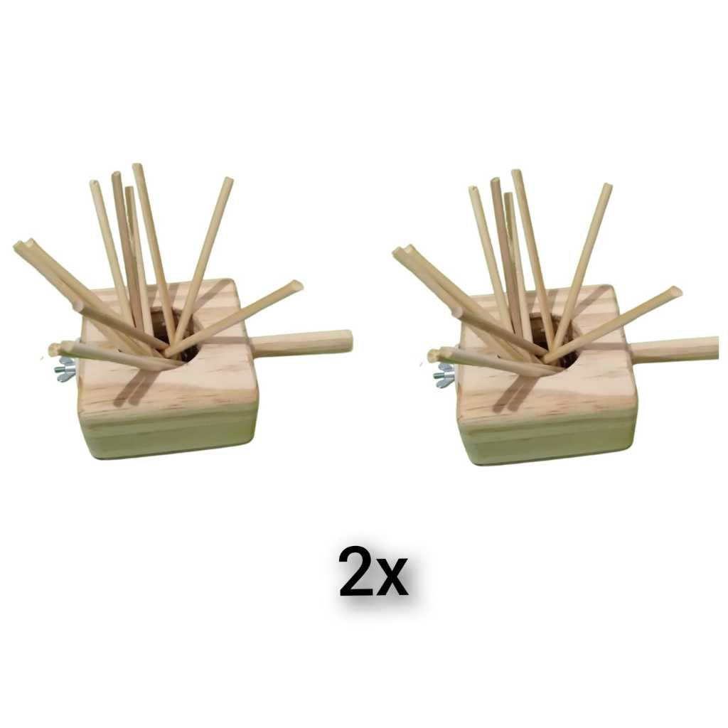 Kit 2 Porta Palitos Para Pássaros em Oferta na Shopee