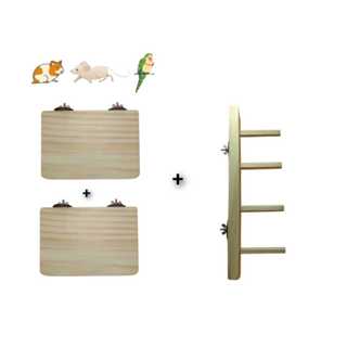 Kit 2 Poleiros Plataformas e 1 Escadinha 4 Degraus em Oferta na Shopee